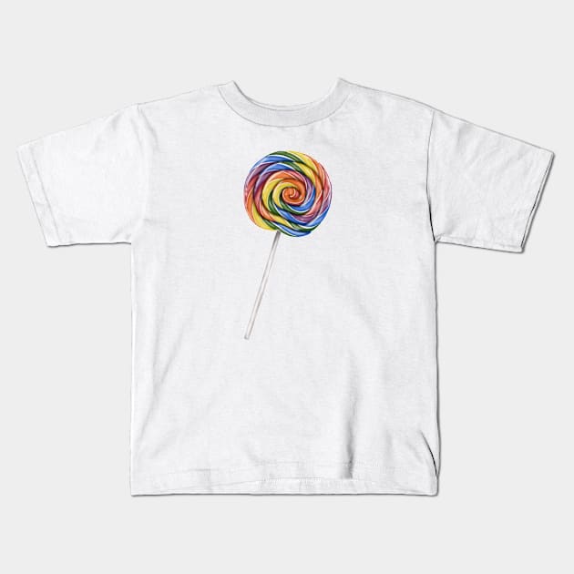 Rainbow Lollipop Kids T-Shirt by HB Loves Crafts